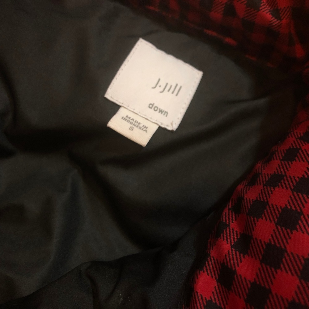 J Jill Down Gingham Vest - Picture 5 of 8
